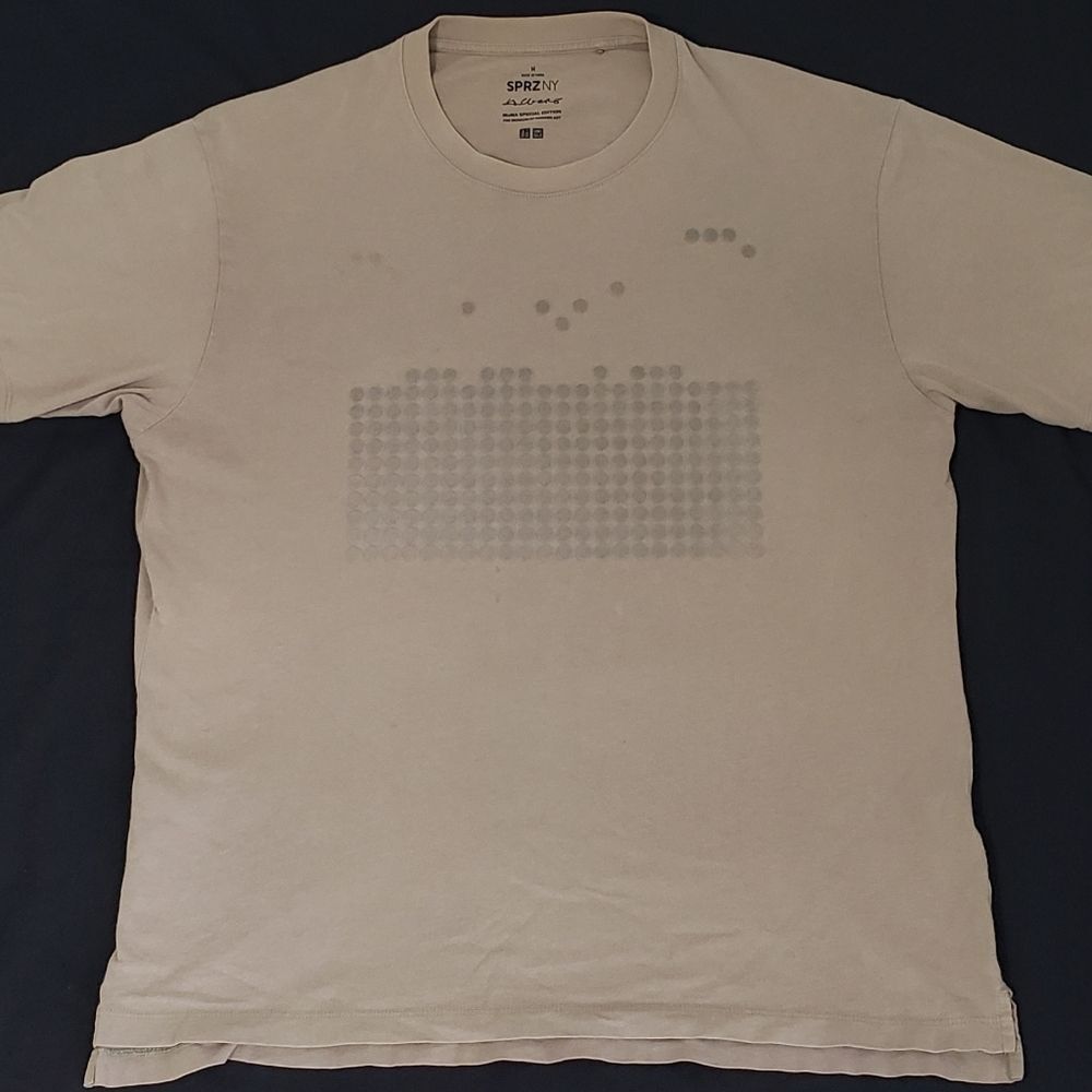 UNIQLO MoMA Special Edition SPRZ NY T-shirt Men's Brown Medium Relaxed FIT